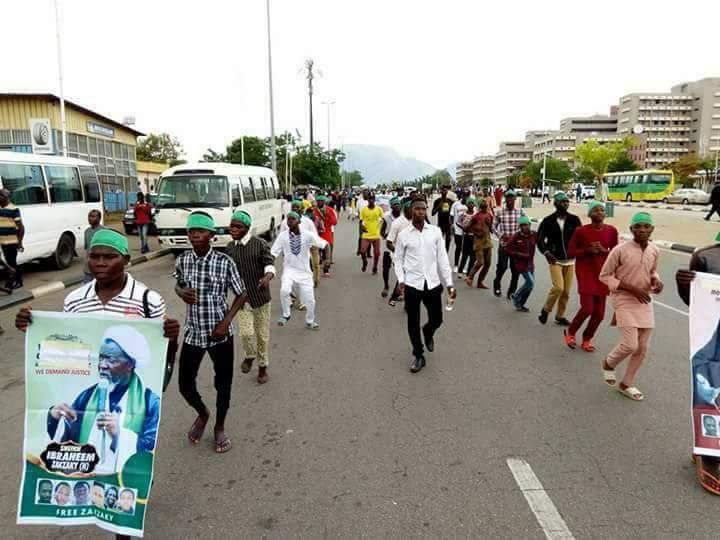police attack free zakzaky protest in abuja on 14 may 2018 